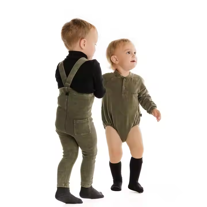 Private Logo Winter Knitwear Baby Jumpsuit Overalls Baby Bubble Rompers Acid Wash Jumpsuit Long Sleeve Sweatshirt Bodysuit