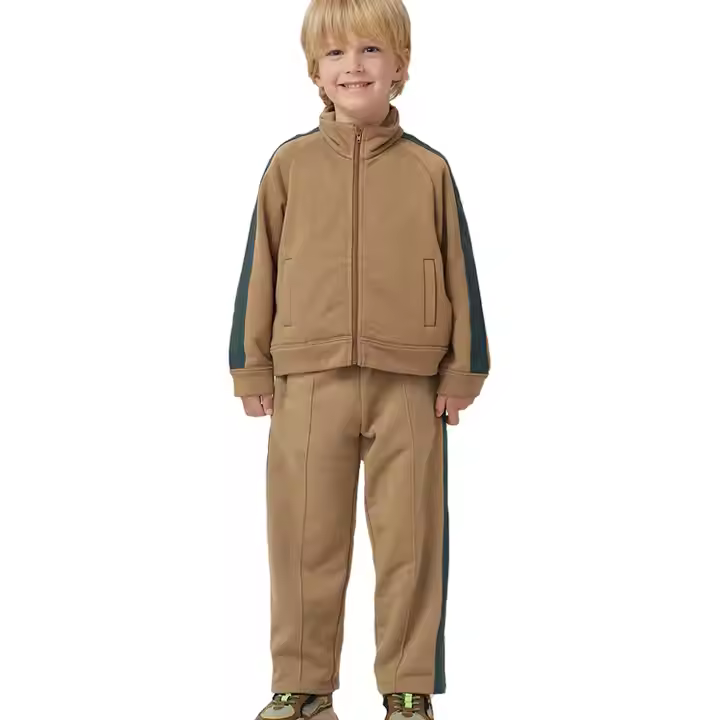 Guangzhou Factory Customized Kids Clothing Sets Winter Daily Wear Casual Fashion Cotton Solid Boys Clothing Sets
