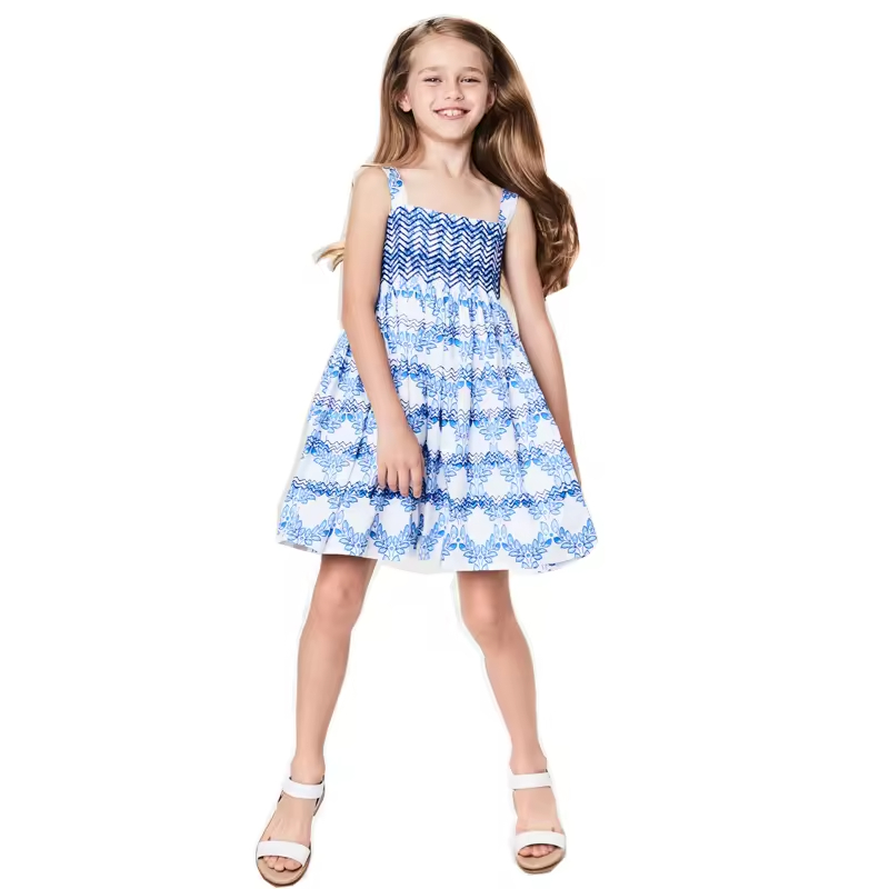 2025 Summer Kids Fancy Dress Girl Halter Off-shoulder Sleeveless 12 Years Flower Girls Dresses