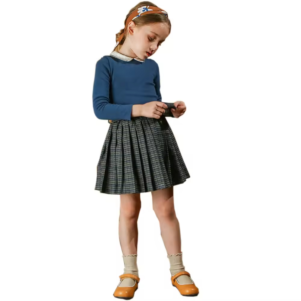 Children School Garments School Girl Costume Short Pleated Skirt