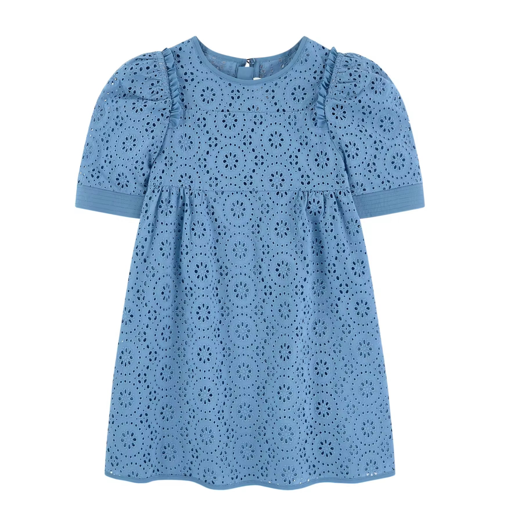 Wholesale Baby Girl Summer Dress 30 Years Custom Children's Clothing Factory ODM Supply Woven Fabric Solid Pattern Ruffles